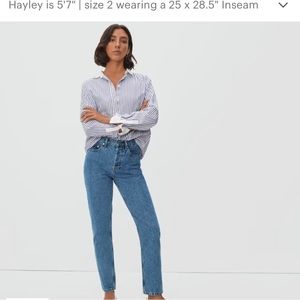Everlane The ’90s Cheeky Jean Medium Blue Wash sz 26 crop